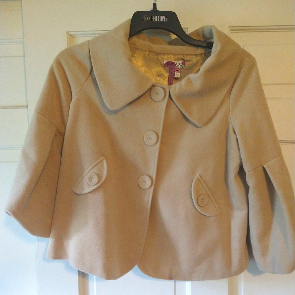 Buffalo Swing Coat in Camel/Taupe- Size M
